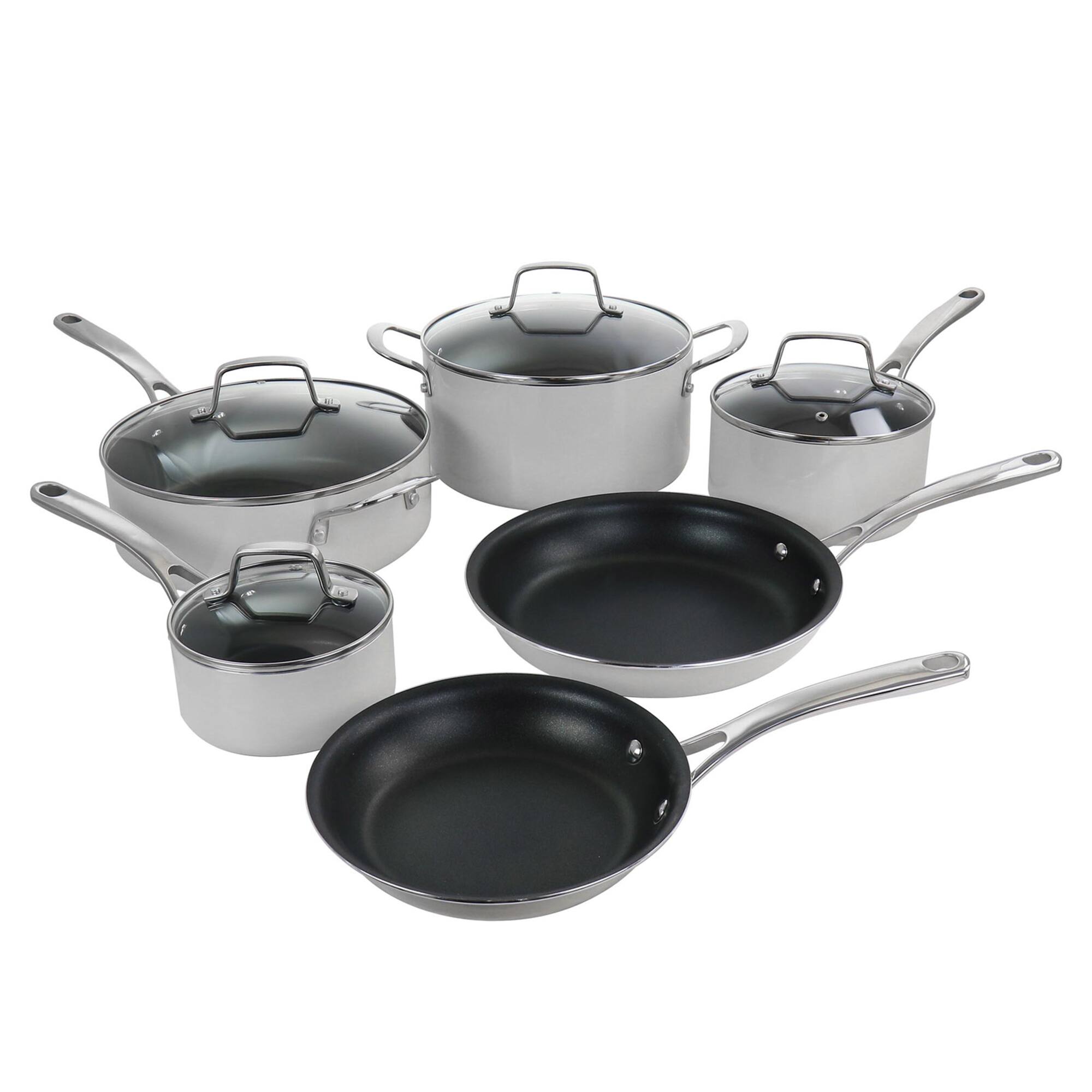 Martha Stewart 10 Piece Nonstick Hard Aluminum Cookware Set